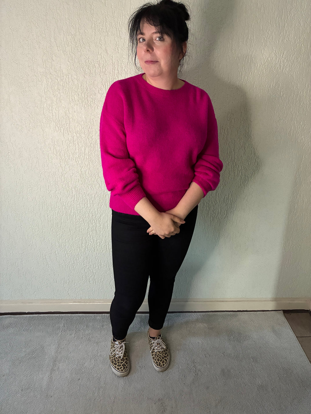 Alpaka-Pullover mit Ballonärmel