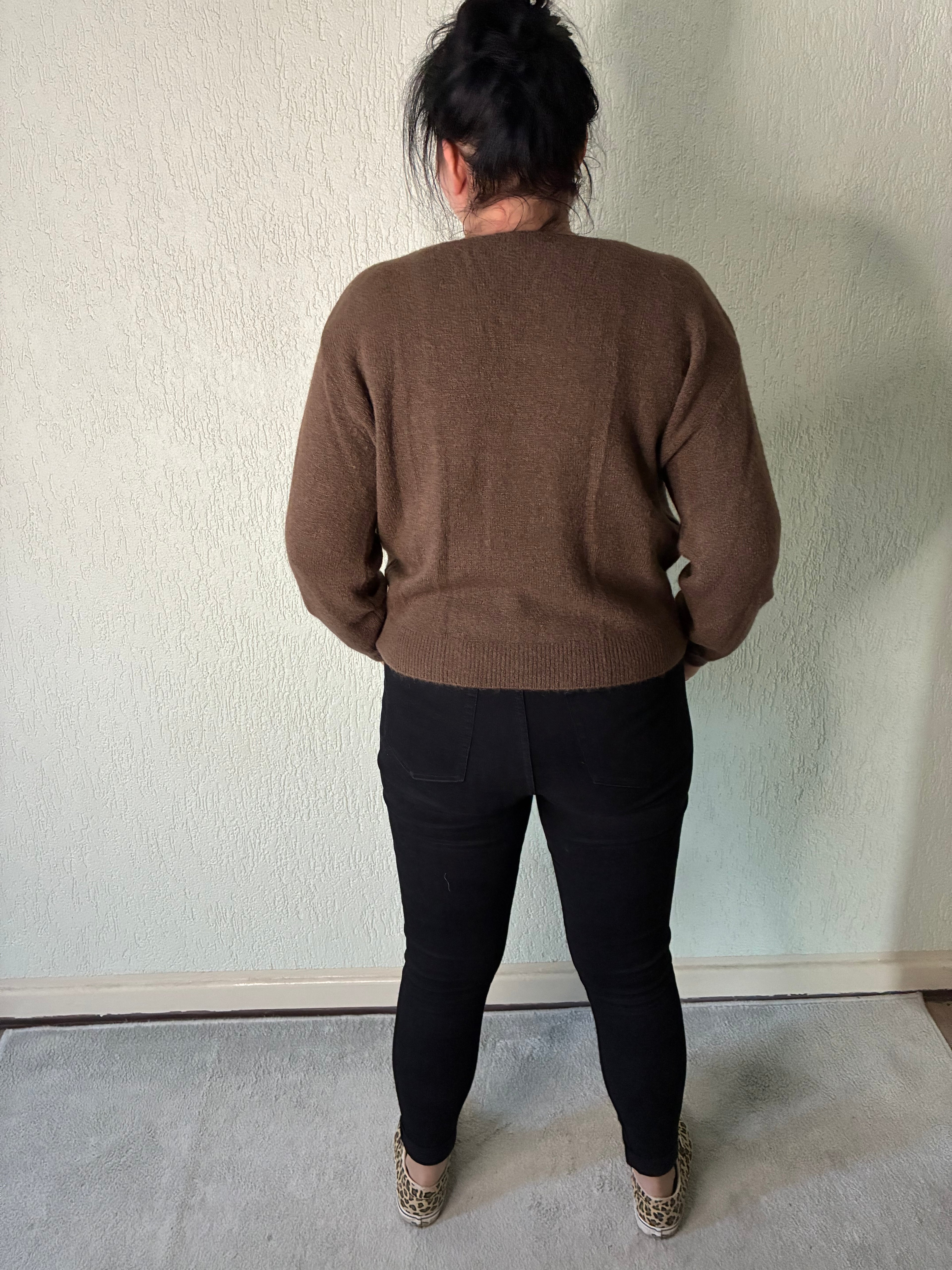 Alpaka-Pullover mit V-Ausschnitt