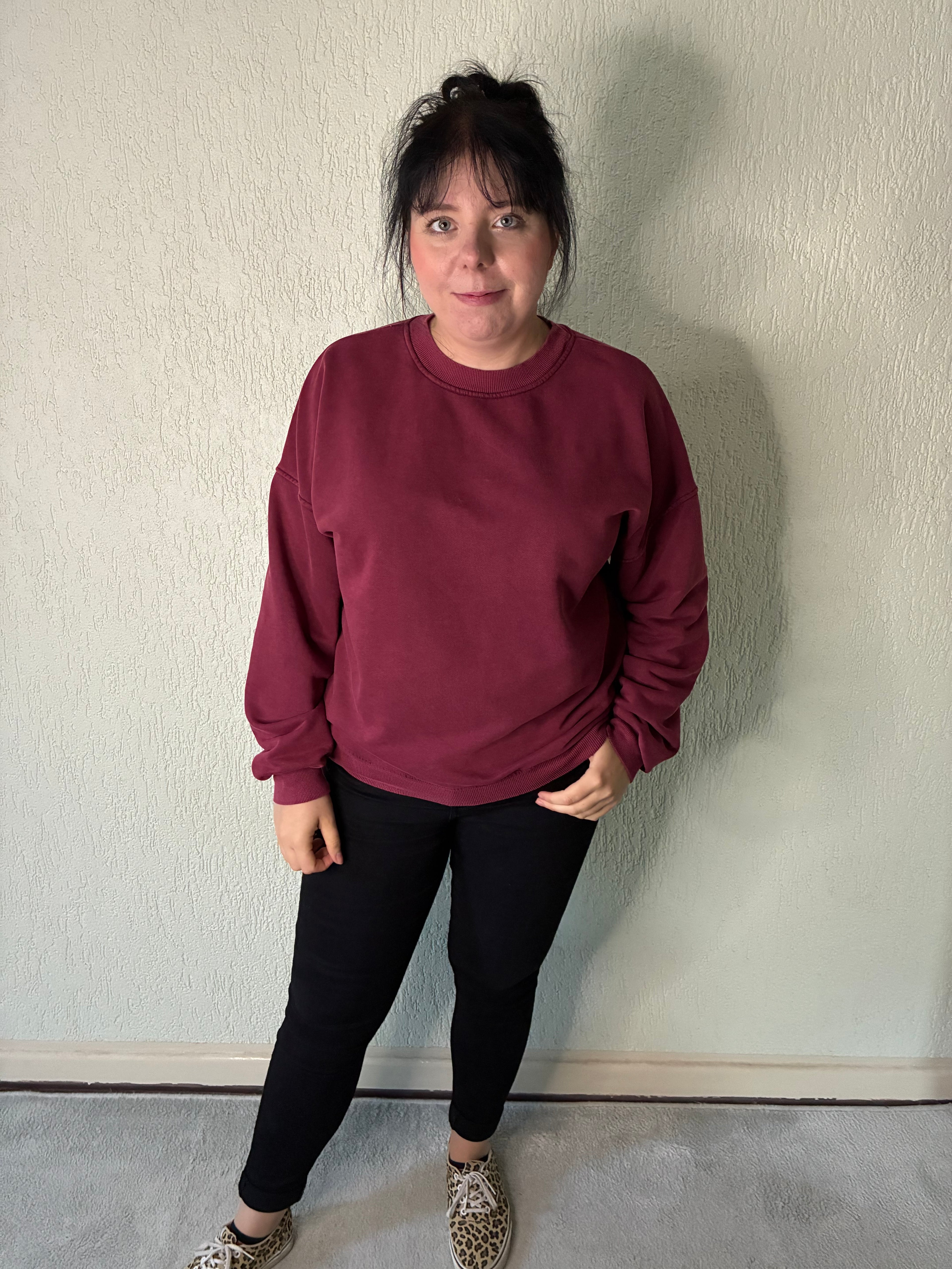 Unifarbener Pullover