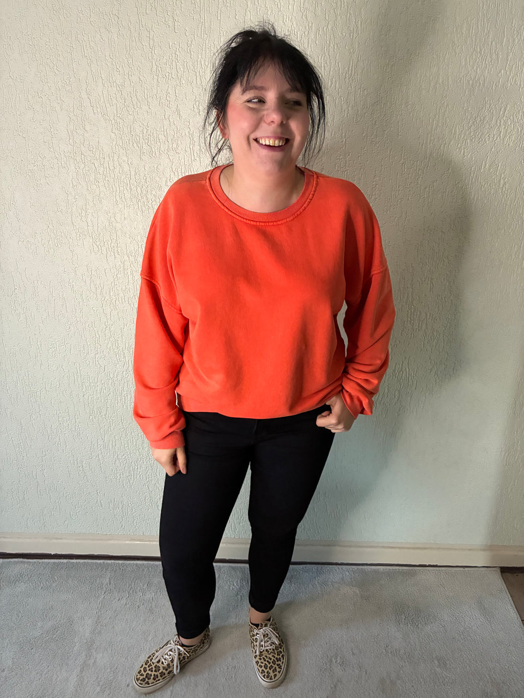 Unifarbener Pullover