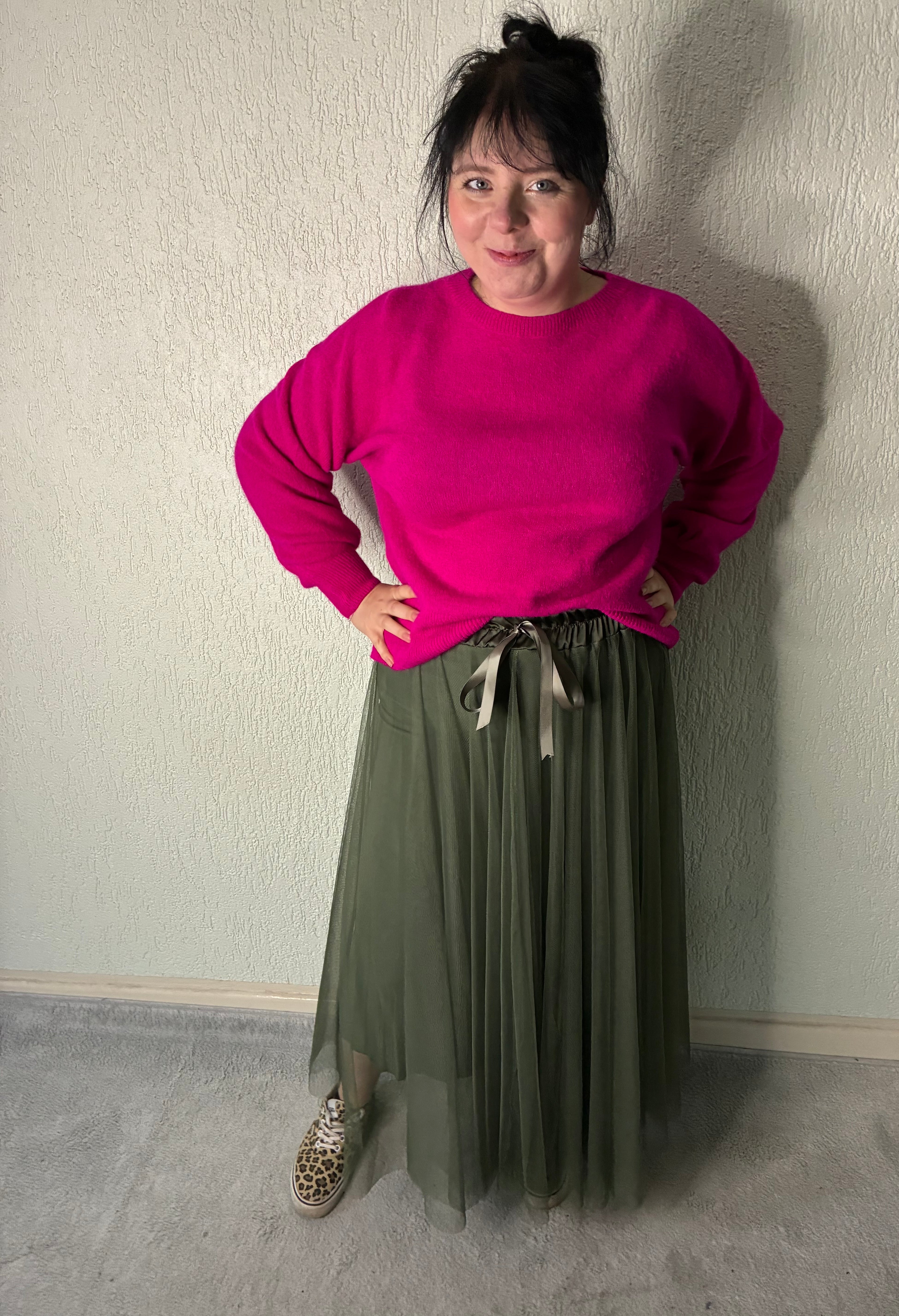 Alpaka-Pullover mit Ballonärmel