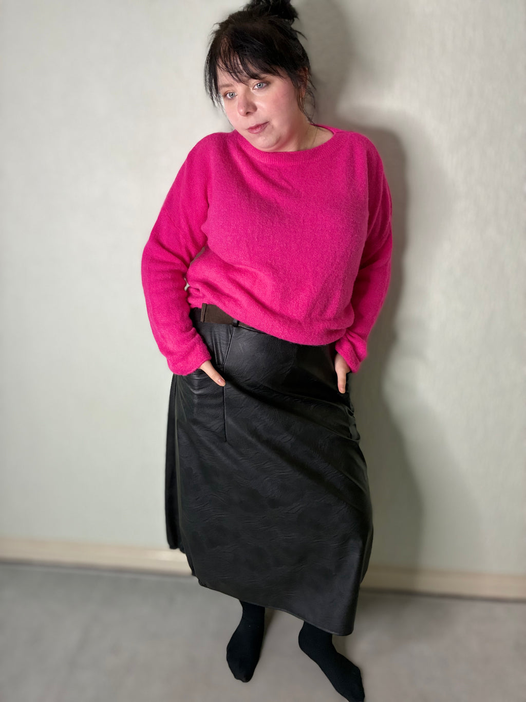 Ballonrock in Lederoptik