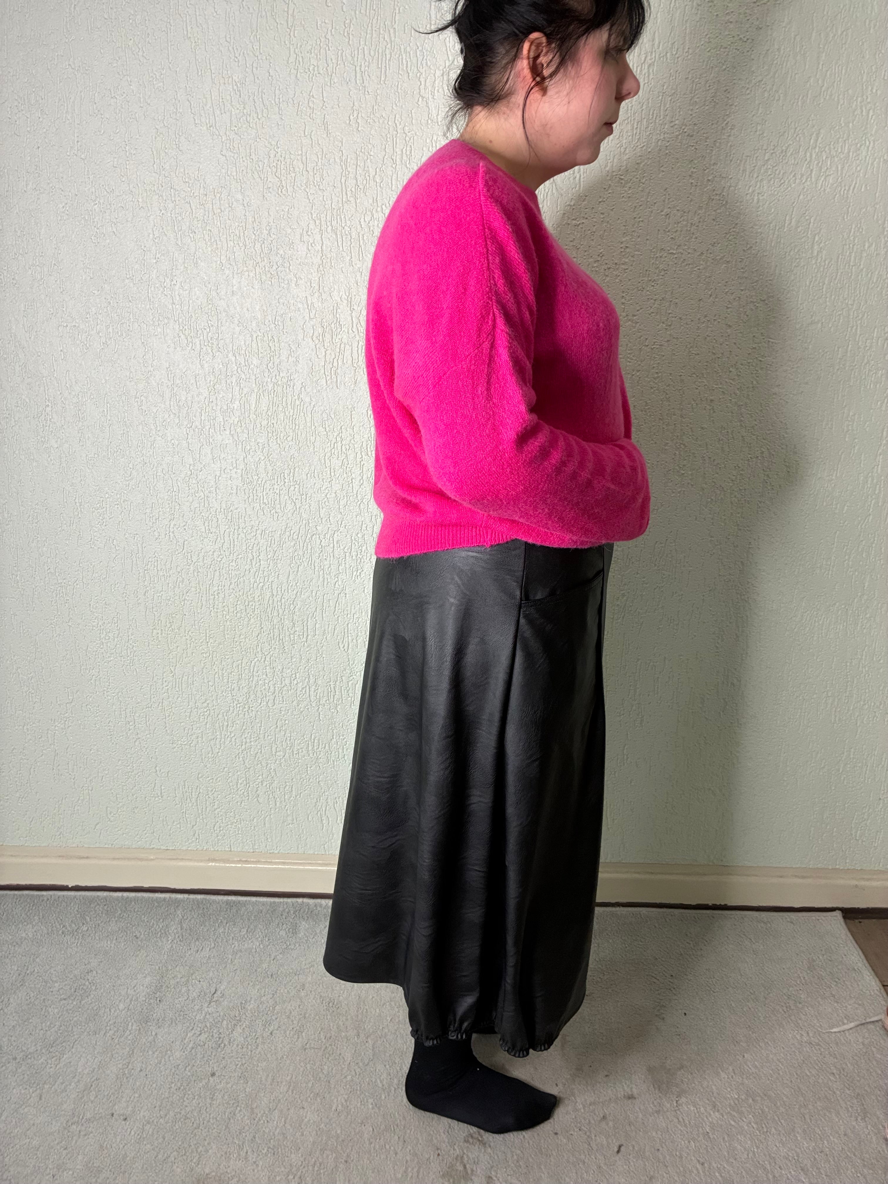 Ballonrock in Lederoptik