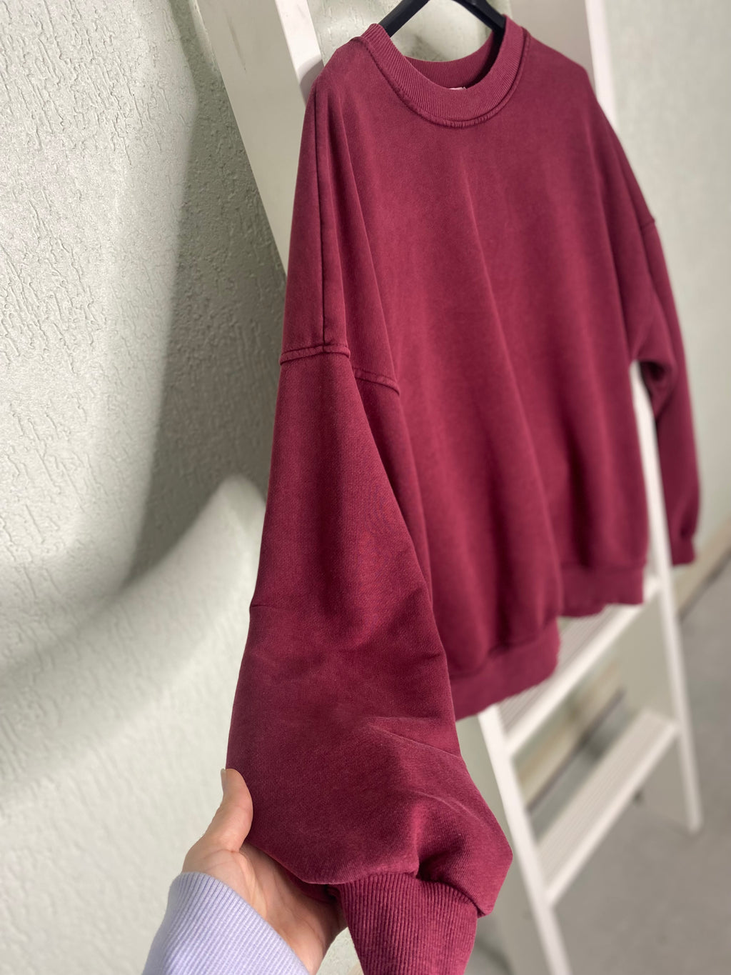 Unifarbener Pullover