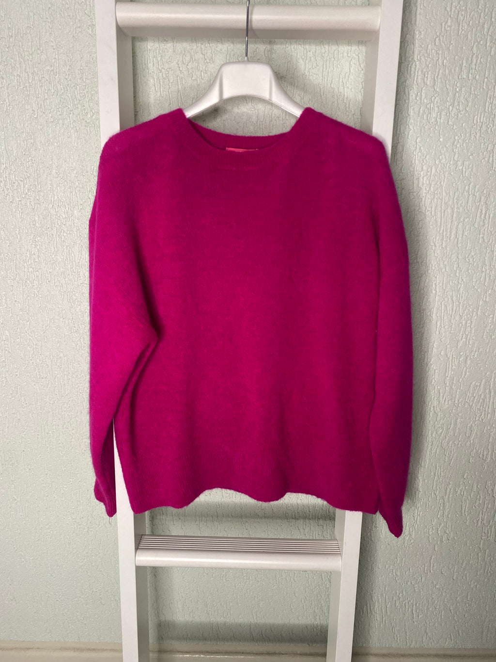 Alpaka-Pullover mit Ballonärmel