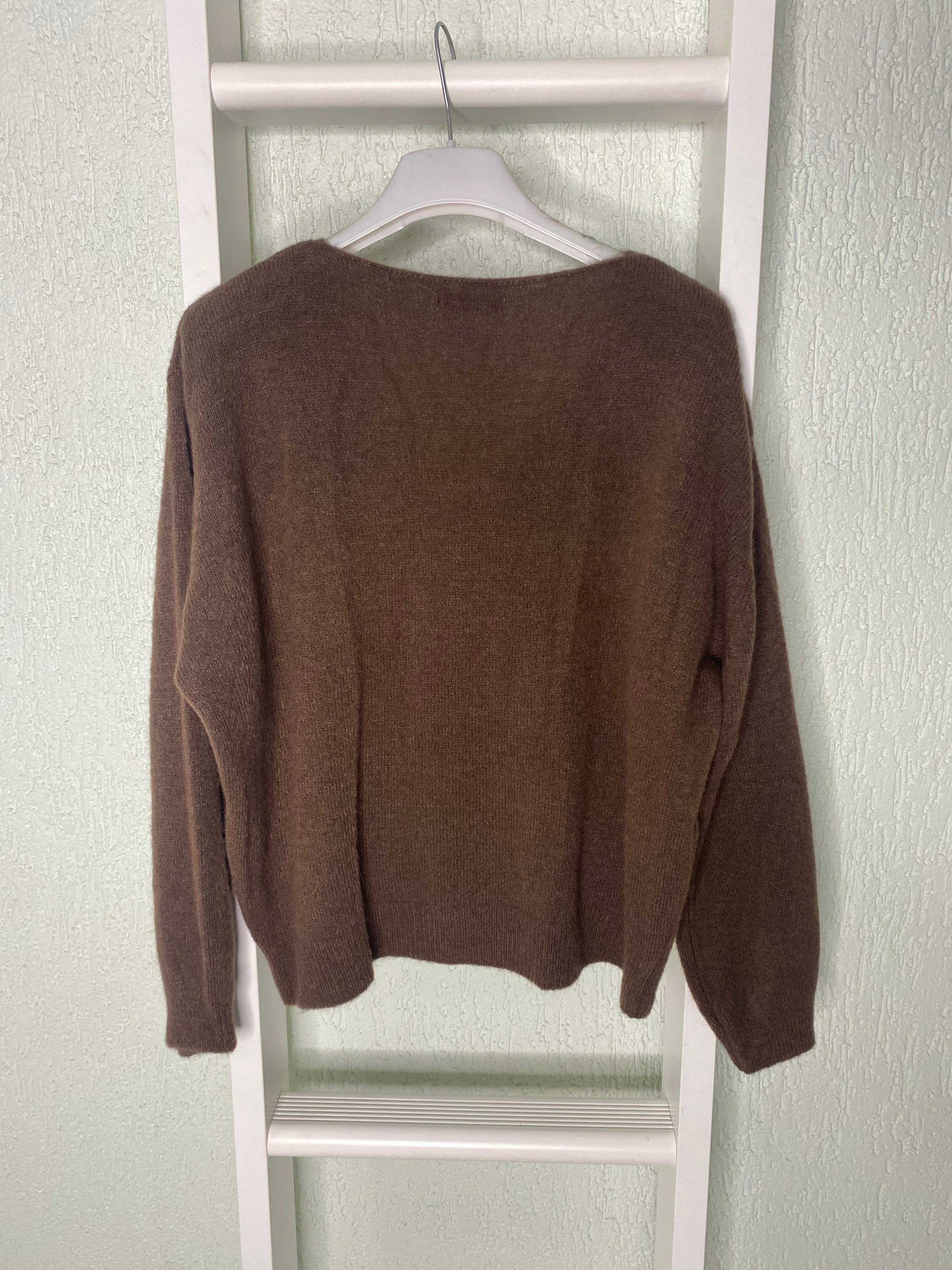 Alpaka-Pullover mit V-Ausschnitt