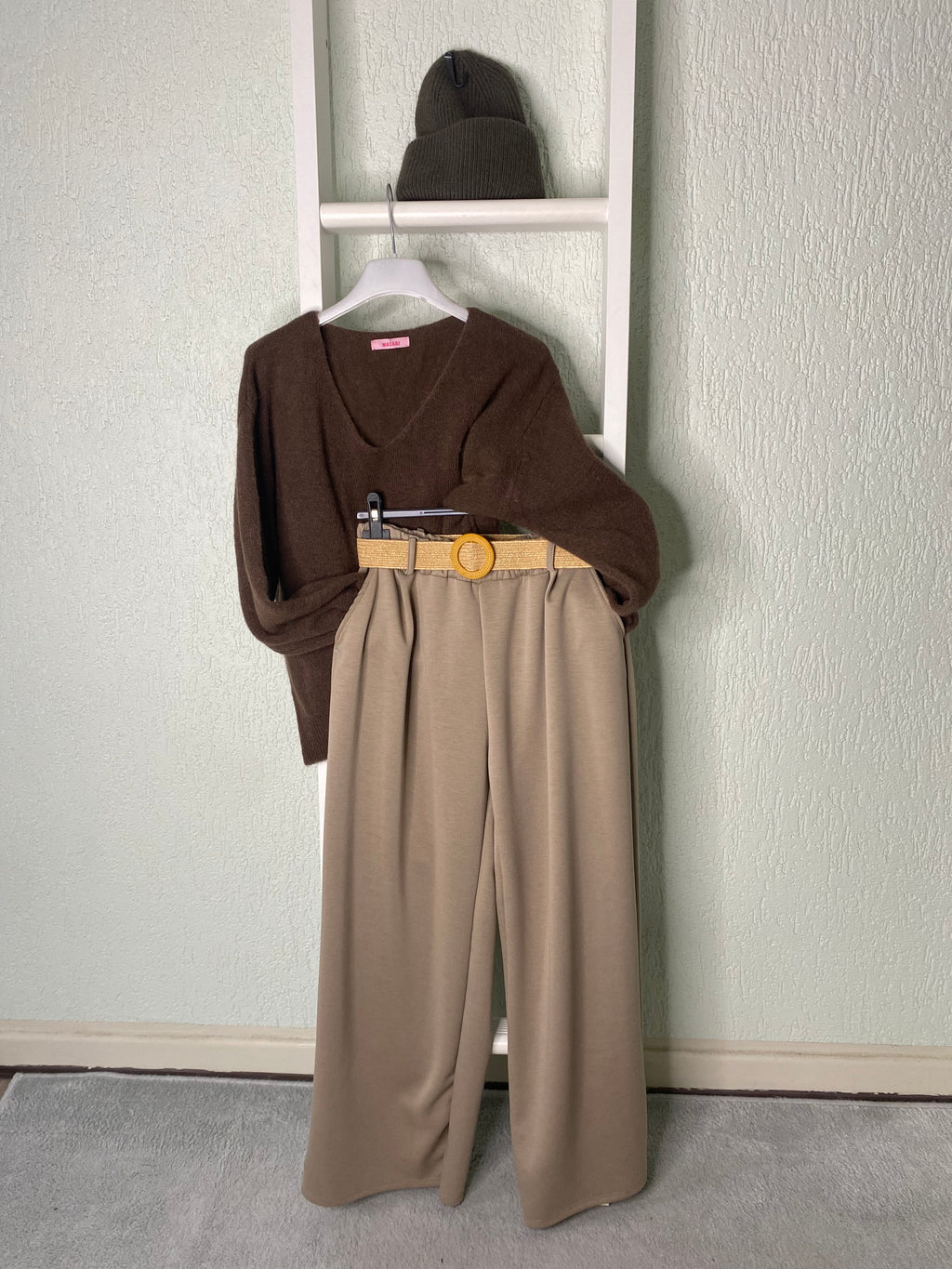 Alpaka-Pullover mit V-Ausschnitt