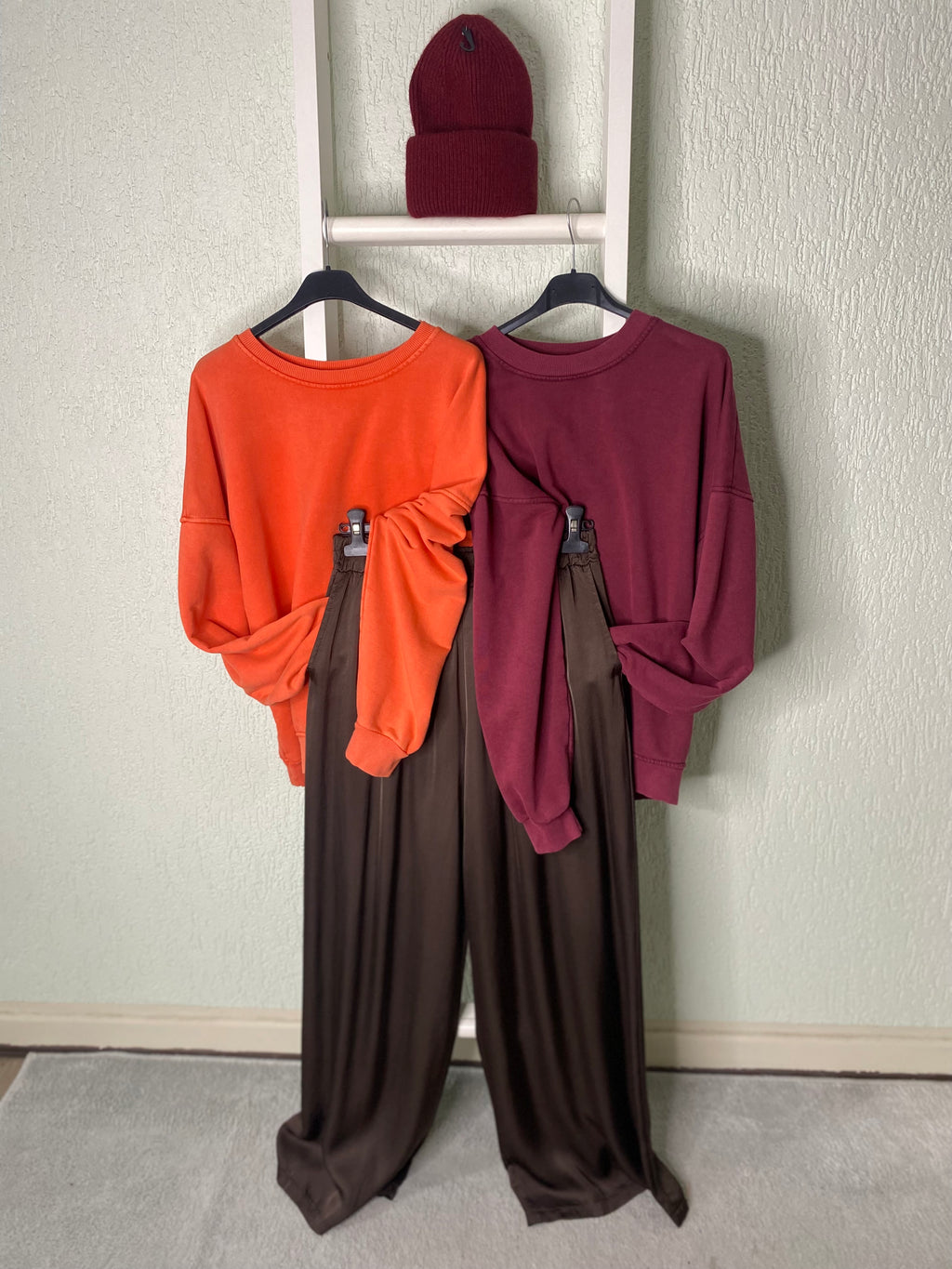 Unifarbener Pullover