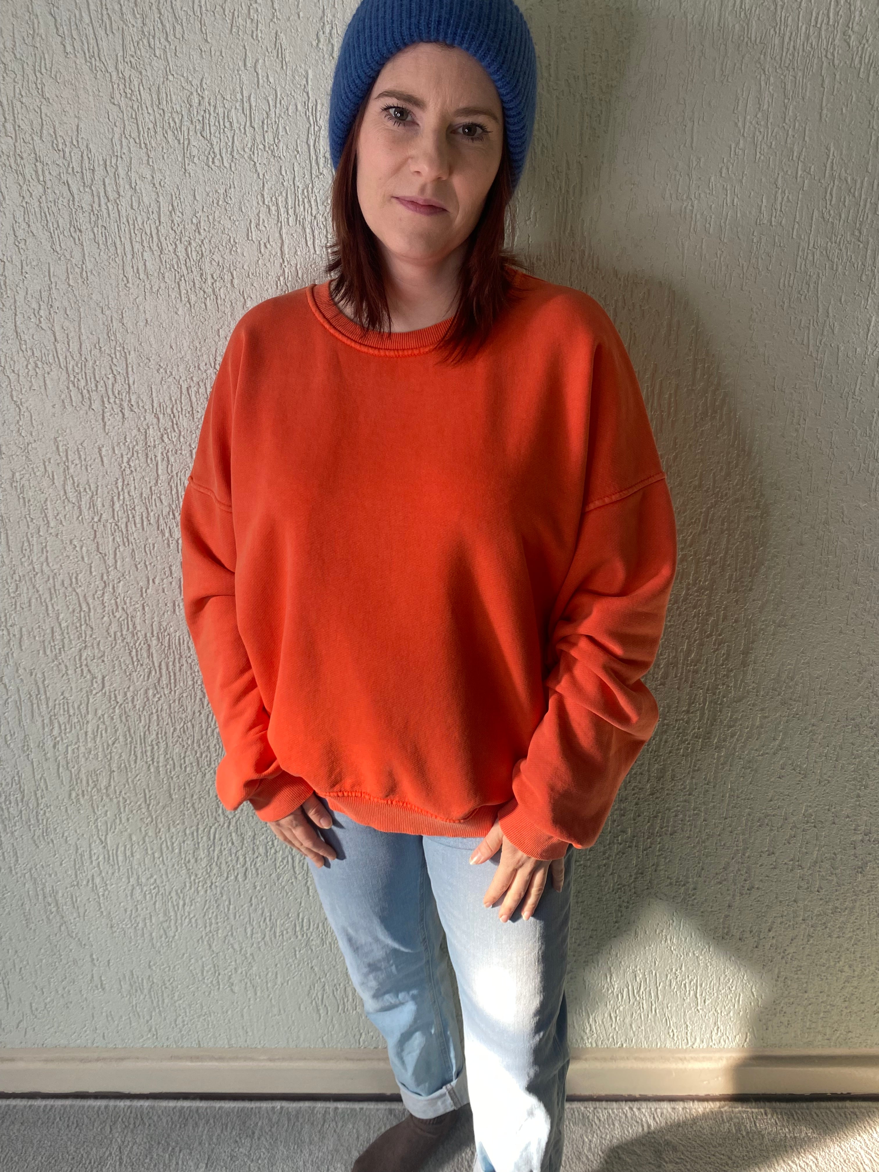 Unifarbener Pullover