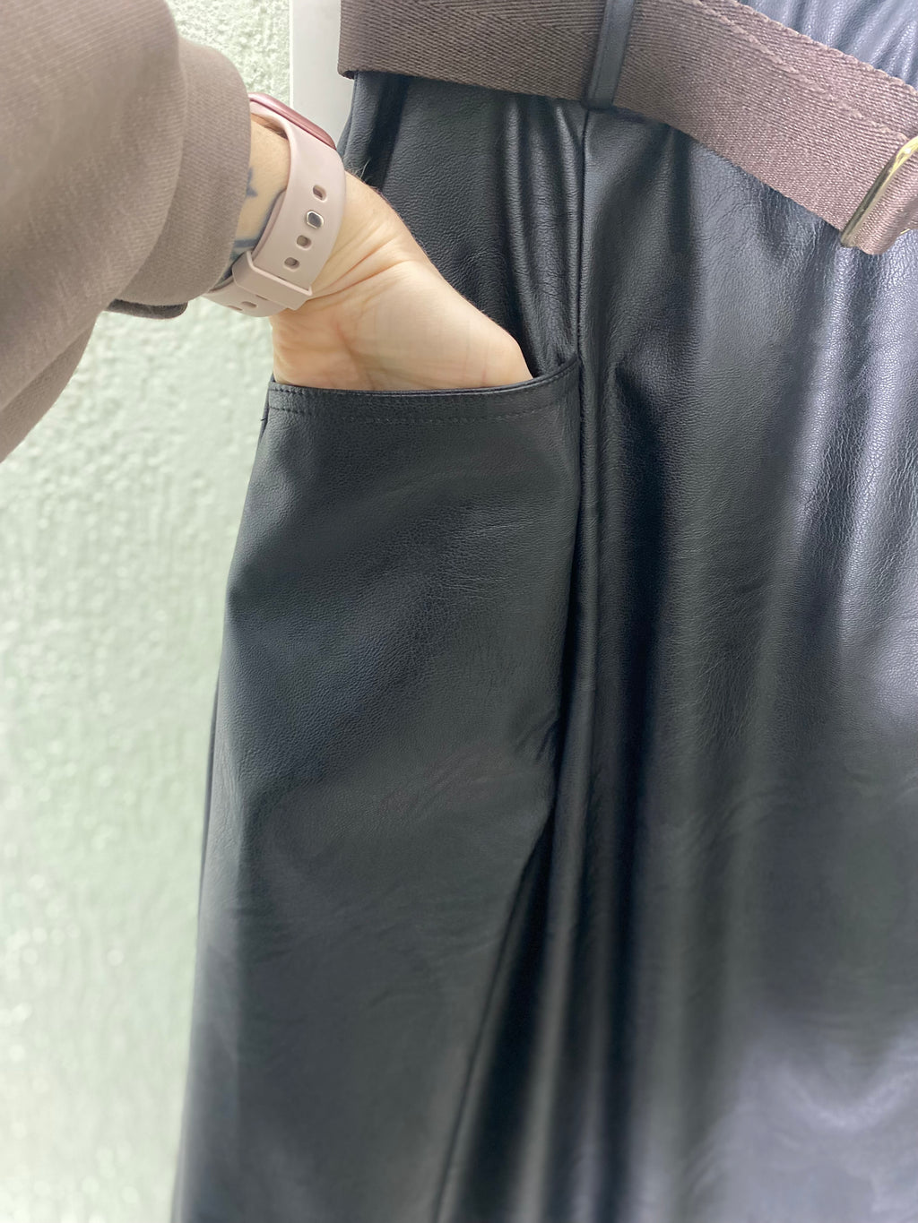 Ballonrock in Lederoptik