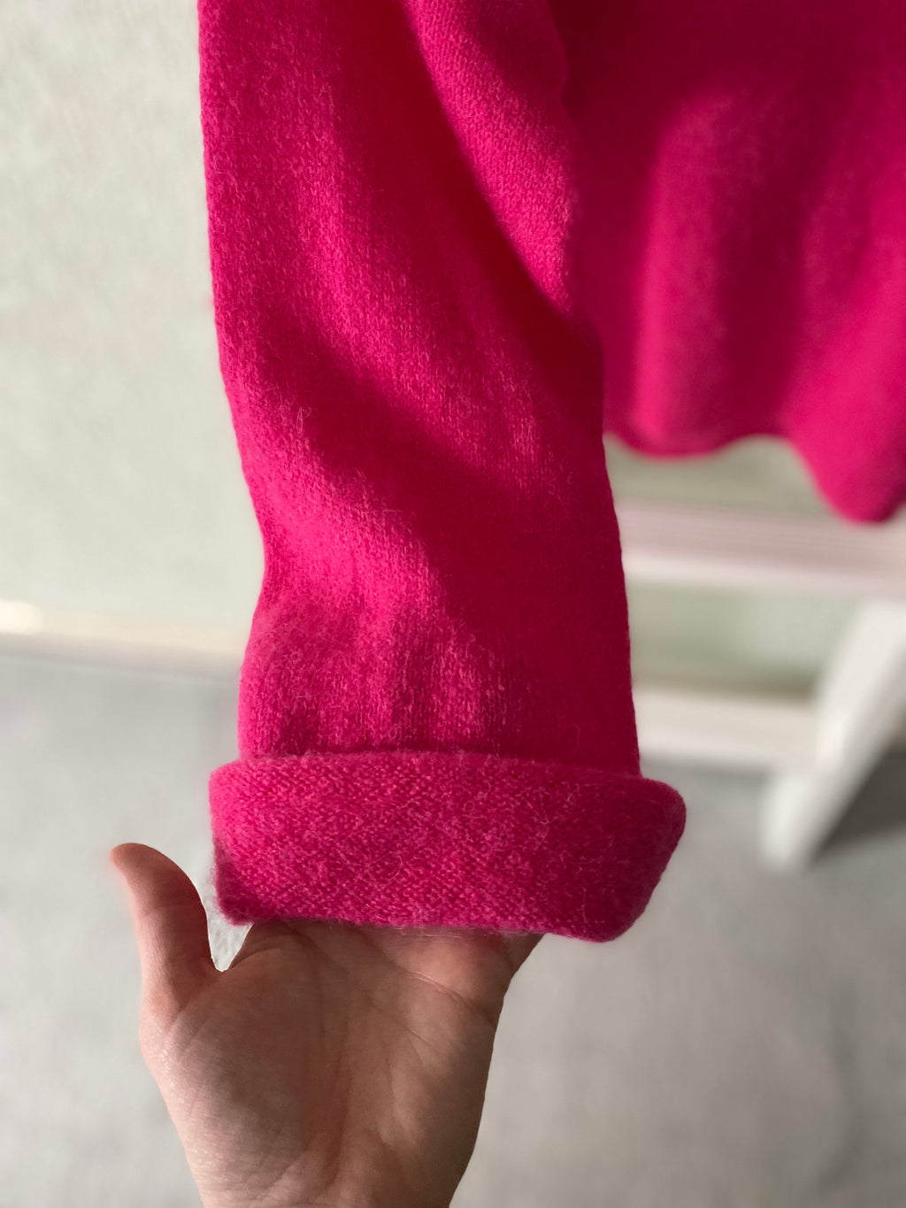 Alpaka-Pulli zum Krempeln