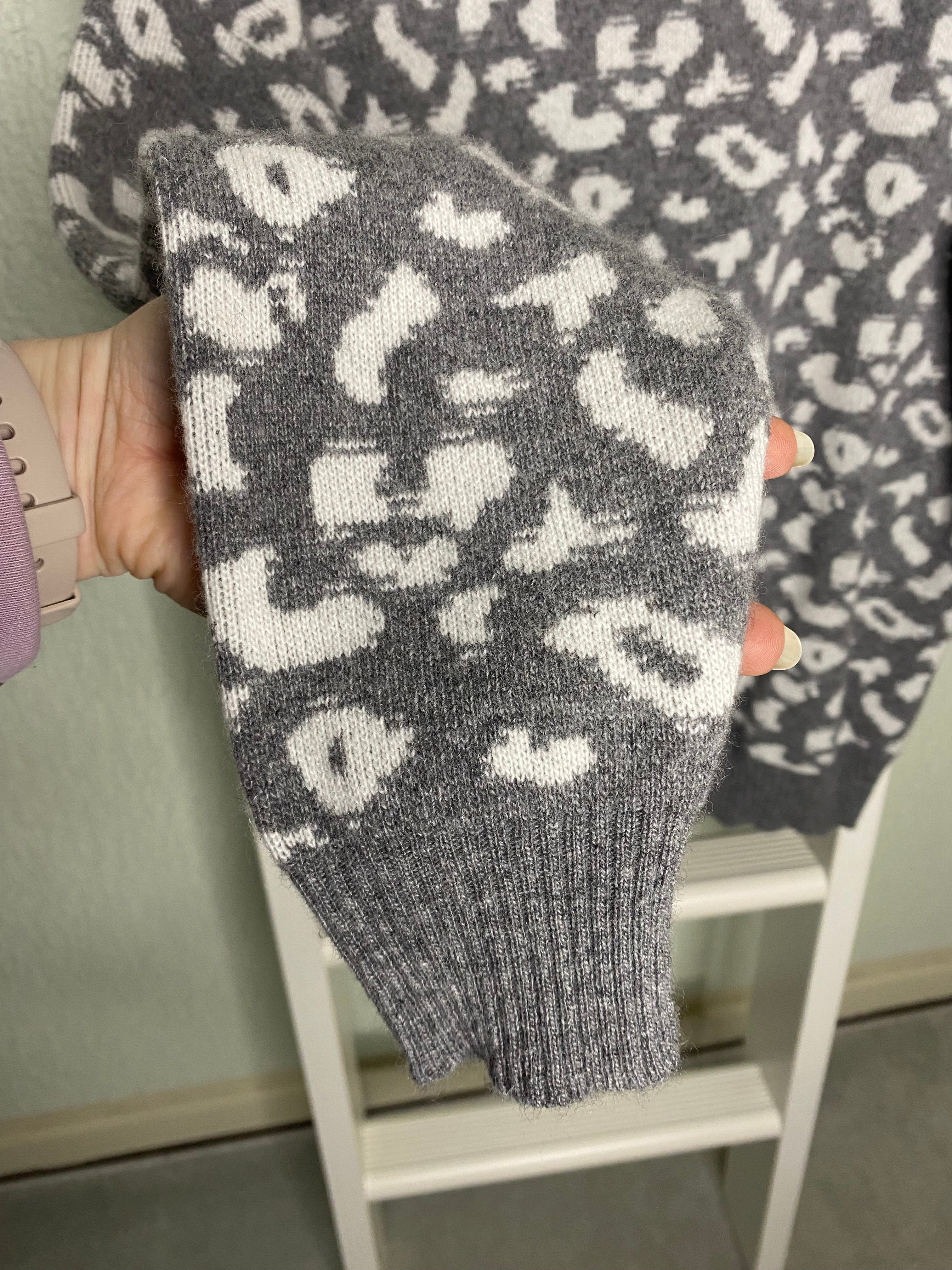 Feiner Strickpullover mit Animal-Muster