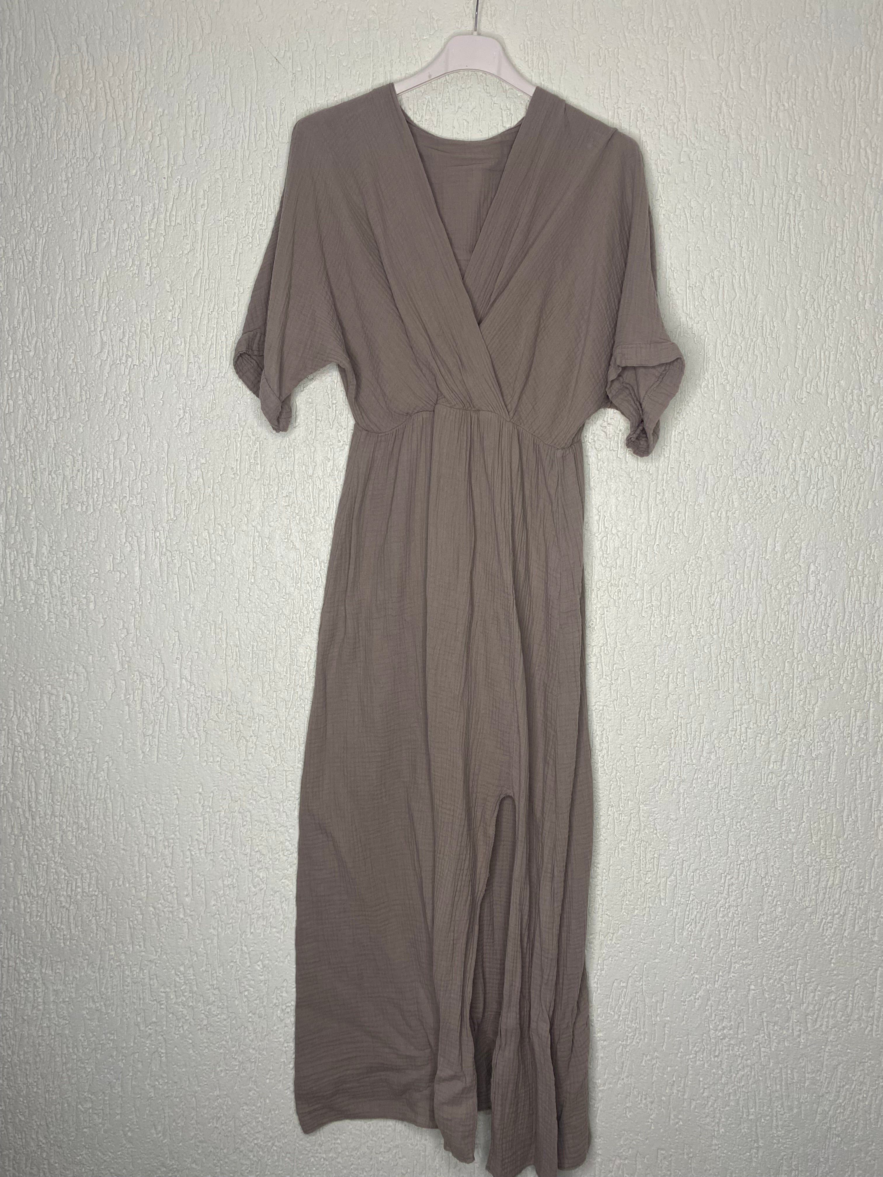 Muselin Kleid, Wickeloptik
