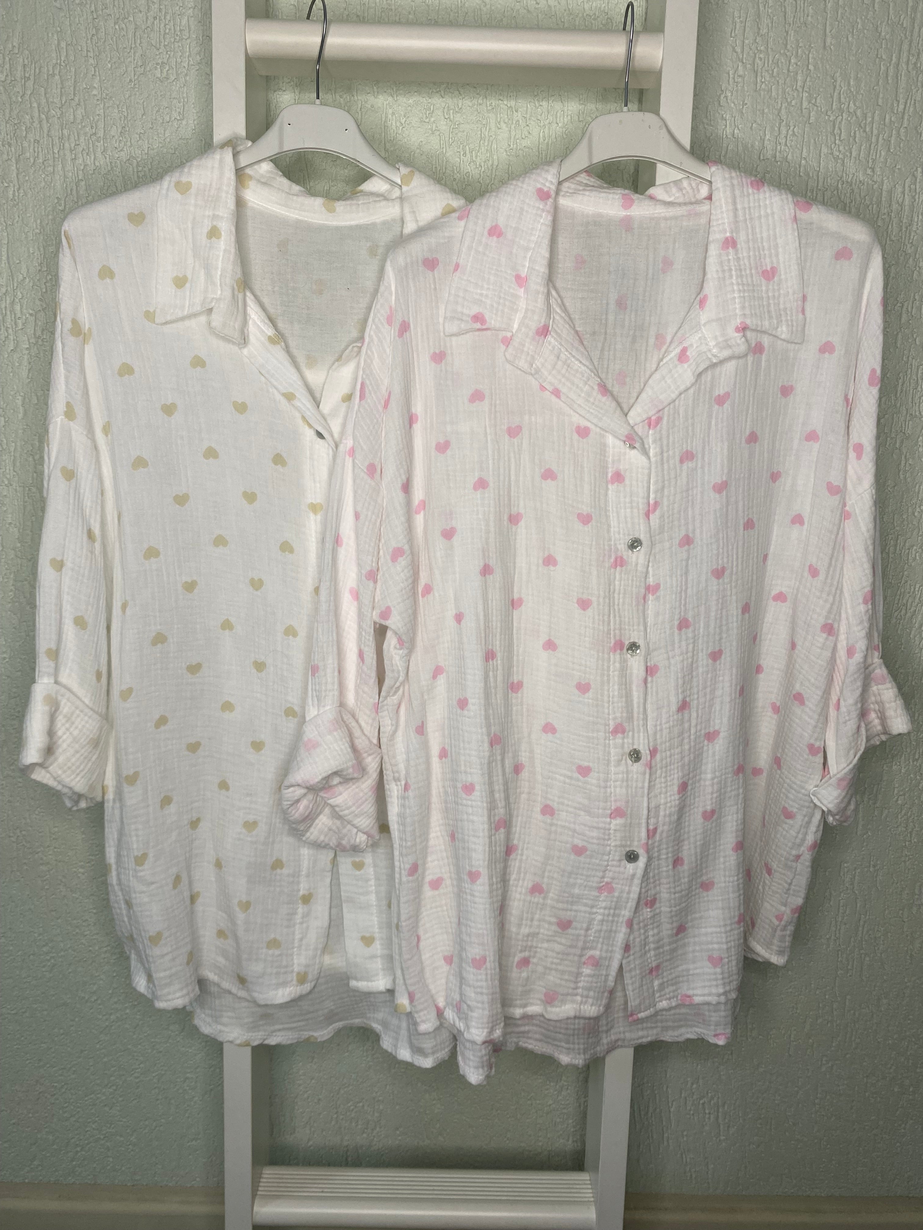 Herzchen-Bluse aus Baumwolle