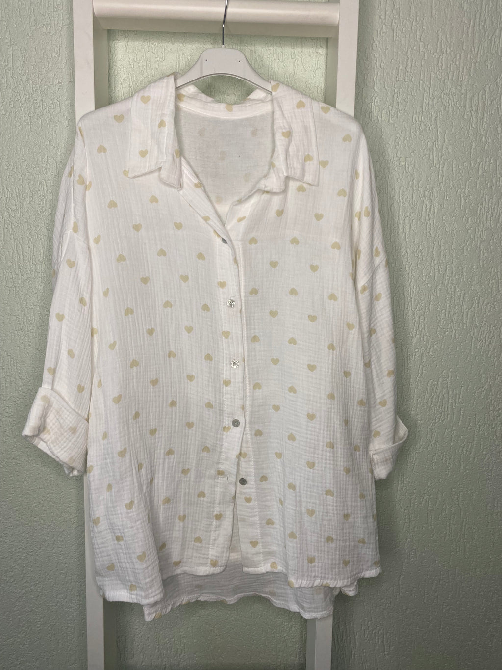 Herzchen-Bluse aus Baumwolle