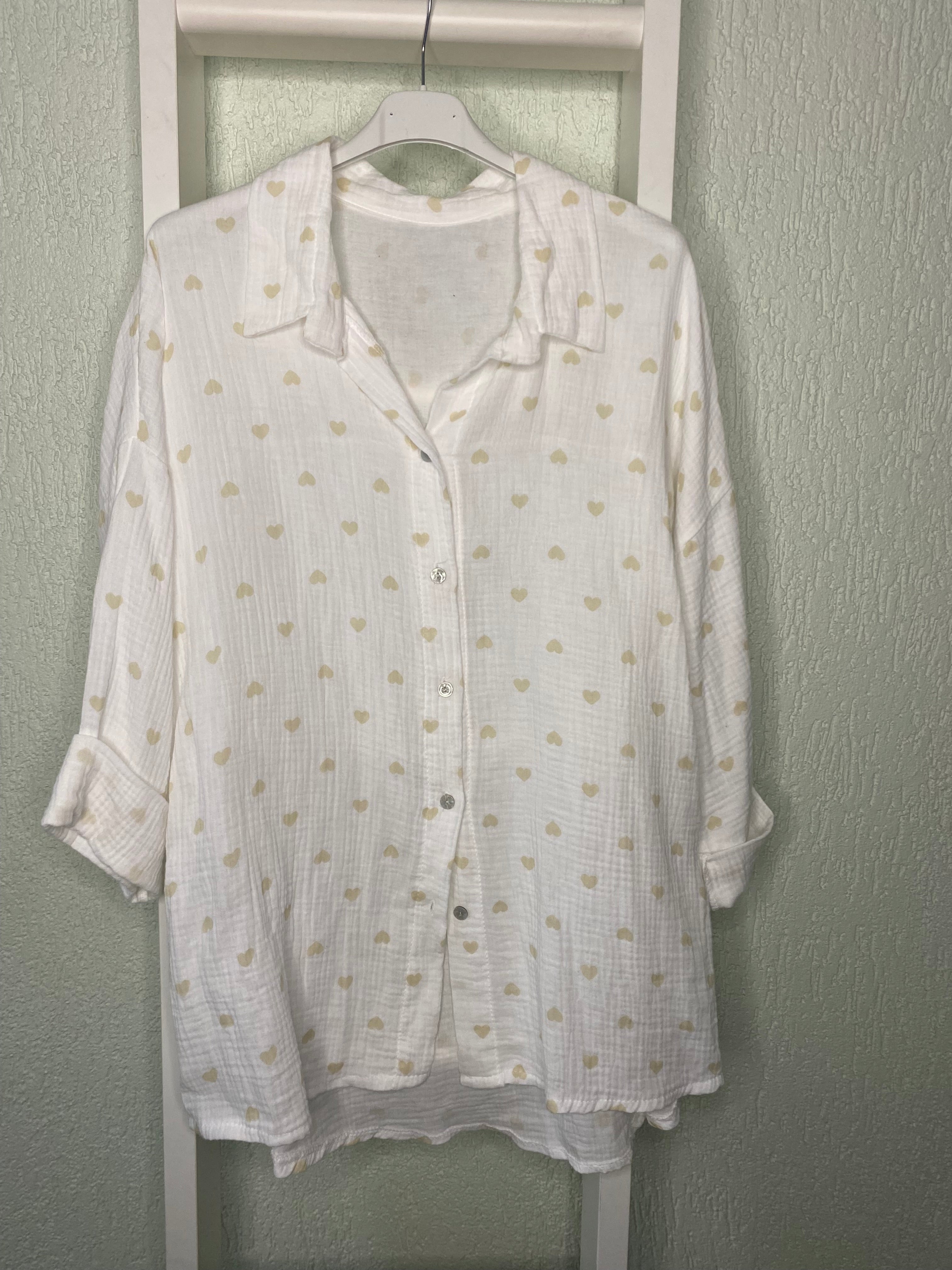 Herzchen-Bluse aus Baumwolle