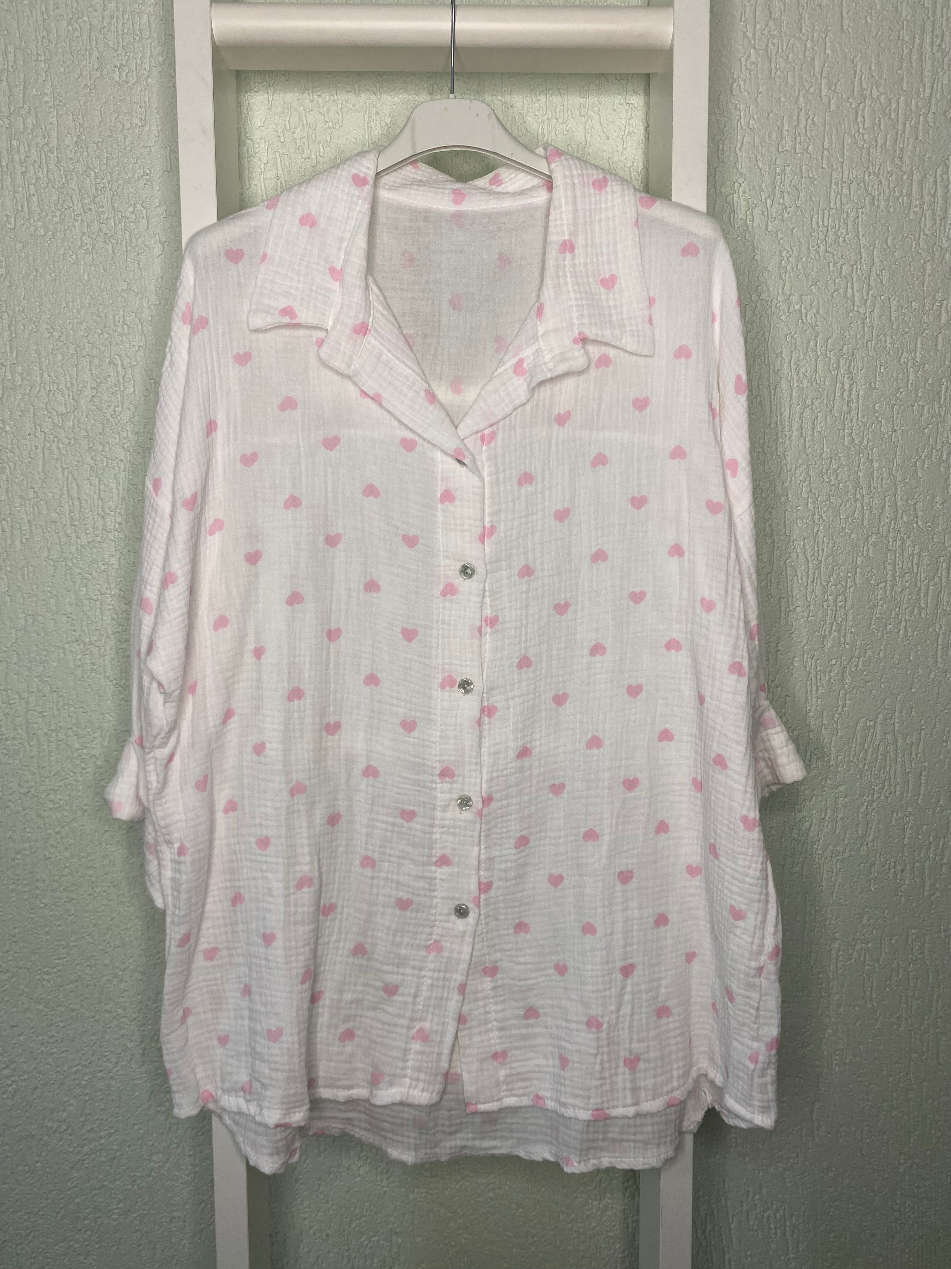 Herzchen-Bluse aus Baumwolle