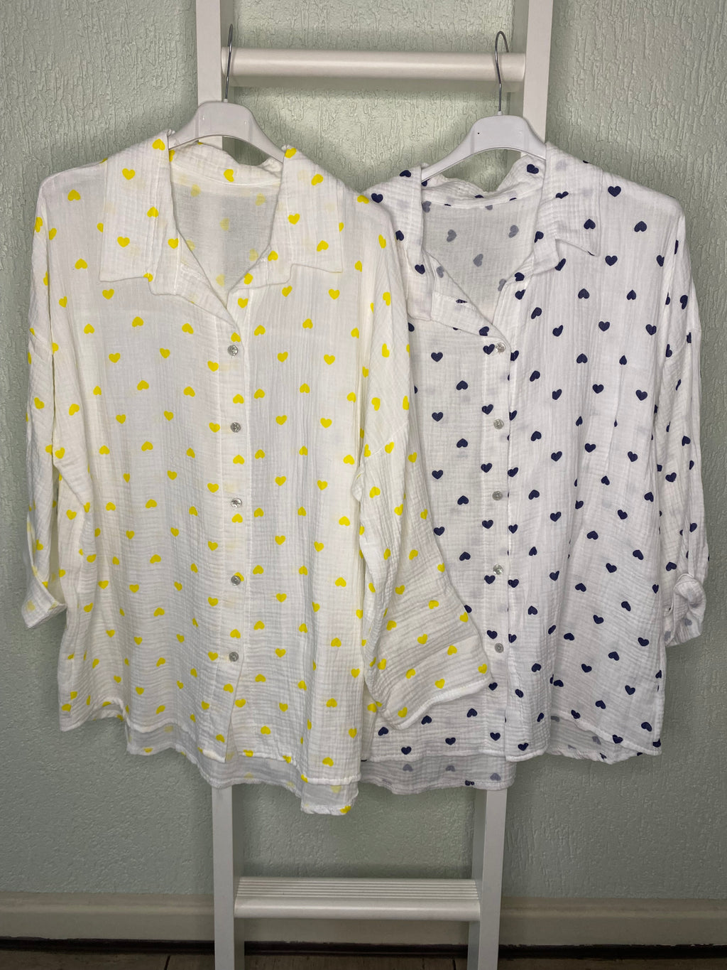 Herzchen-Bluse aus Baumwolle