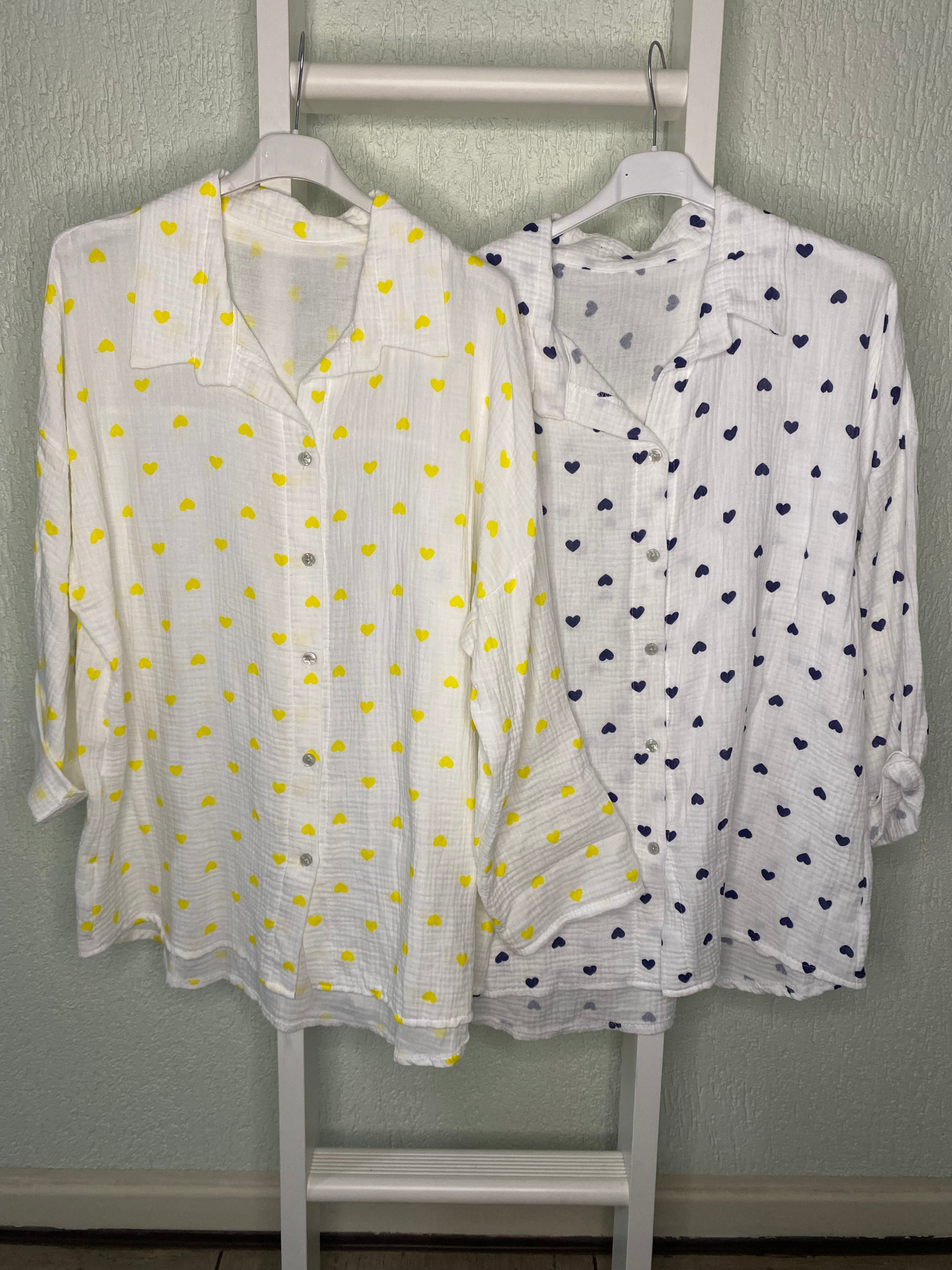 Herzchen-Bluse aus Baumwolle