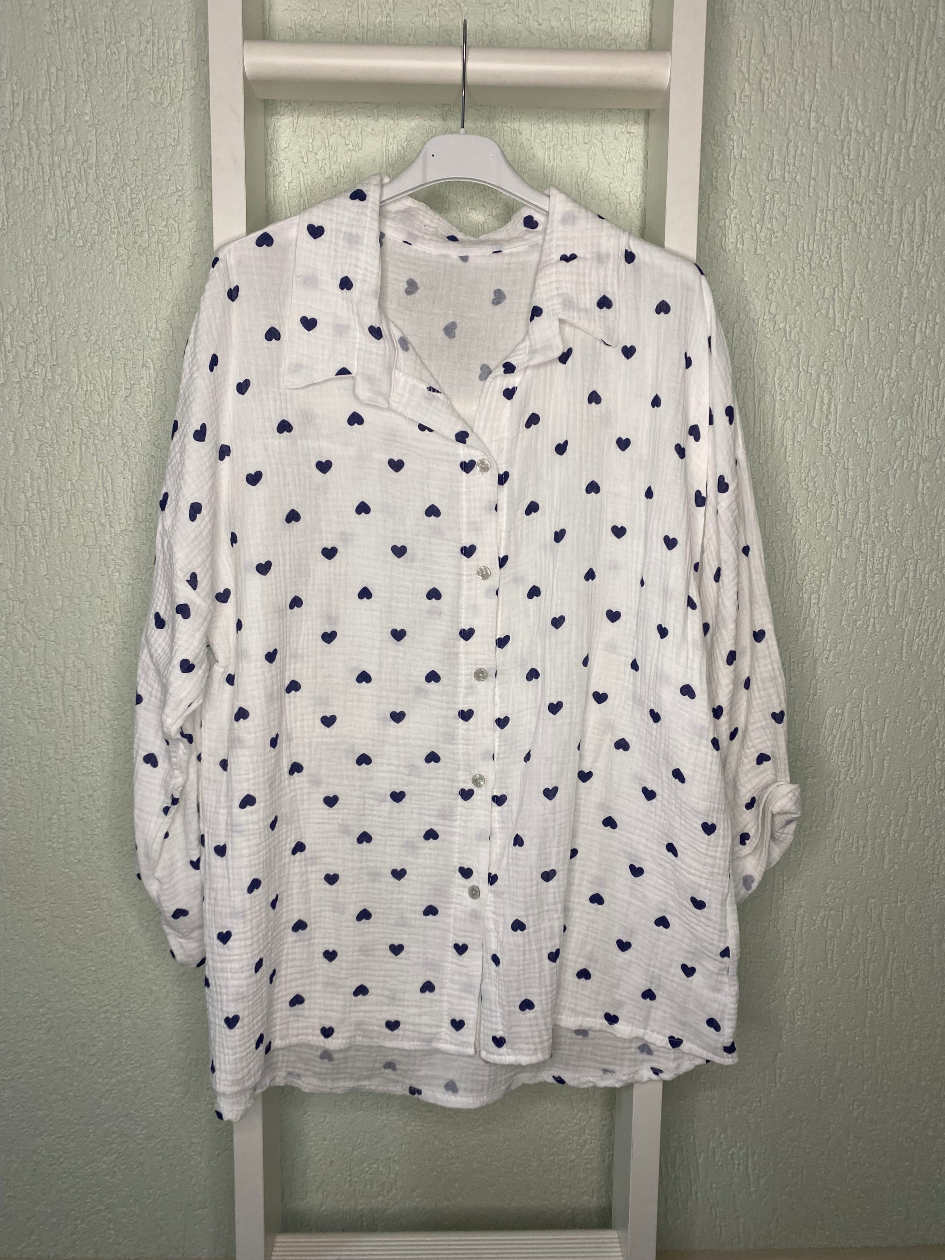 Herzchen-Bluse aus Baumwolle