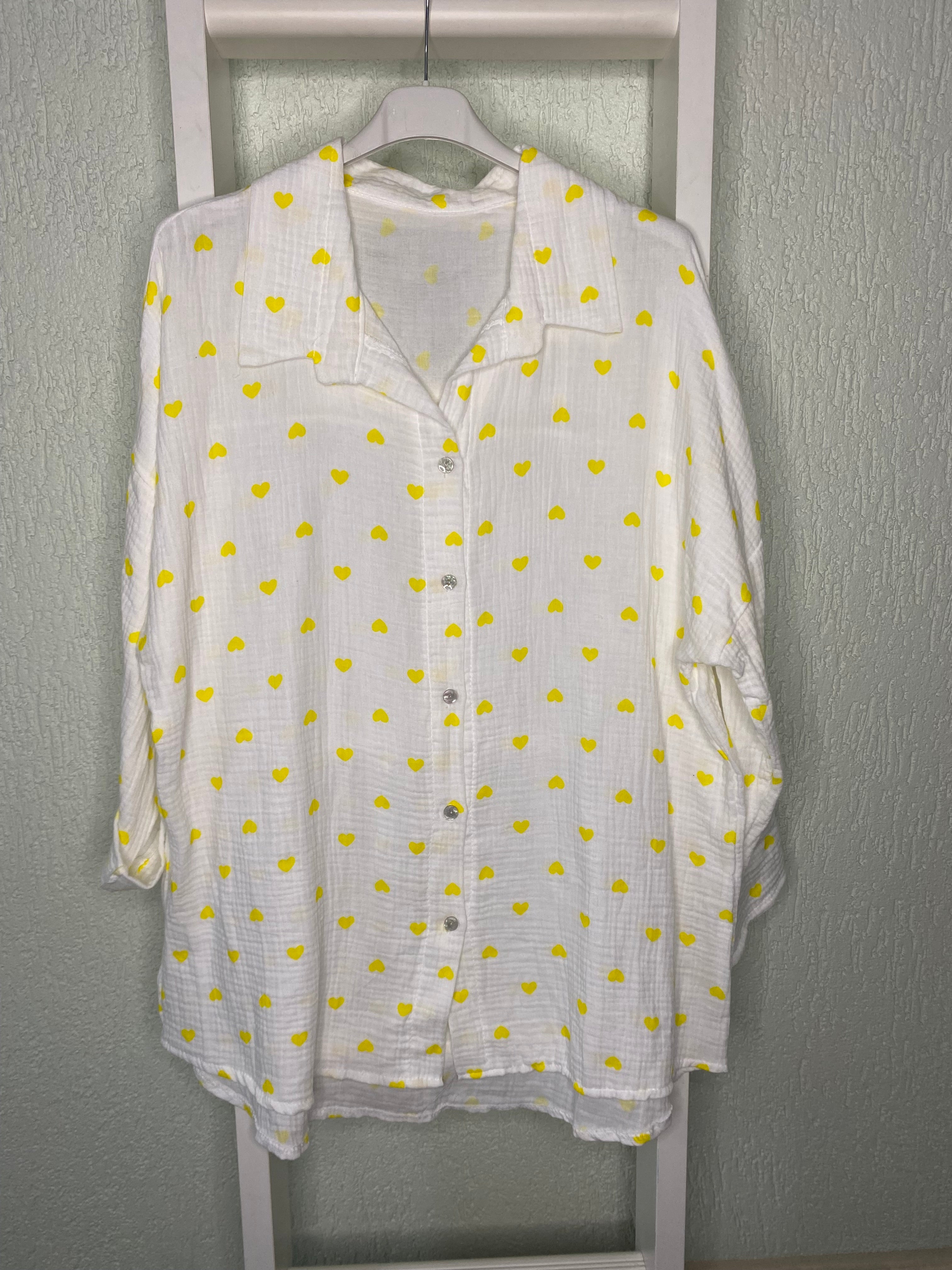 Herzchen-Bluse aus Baumwolle
