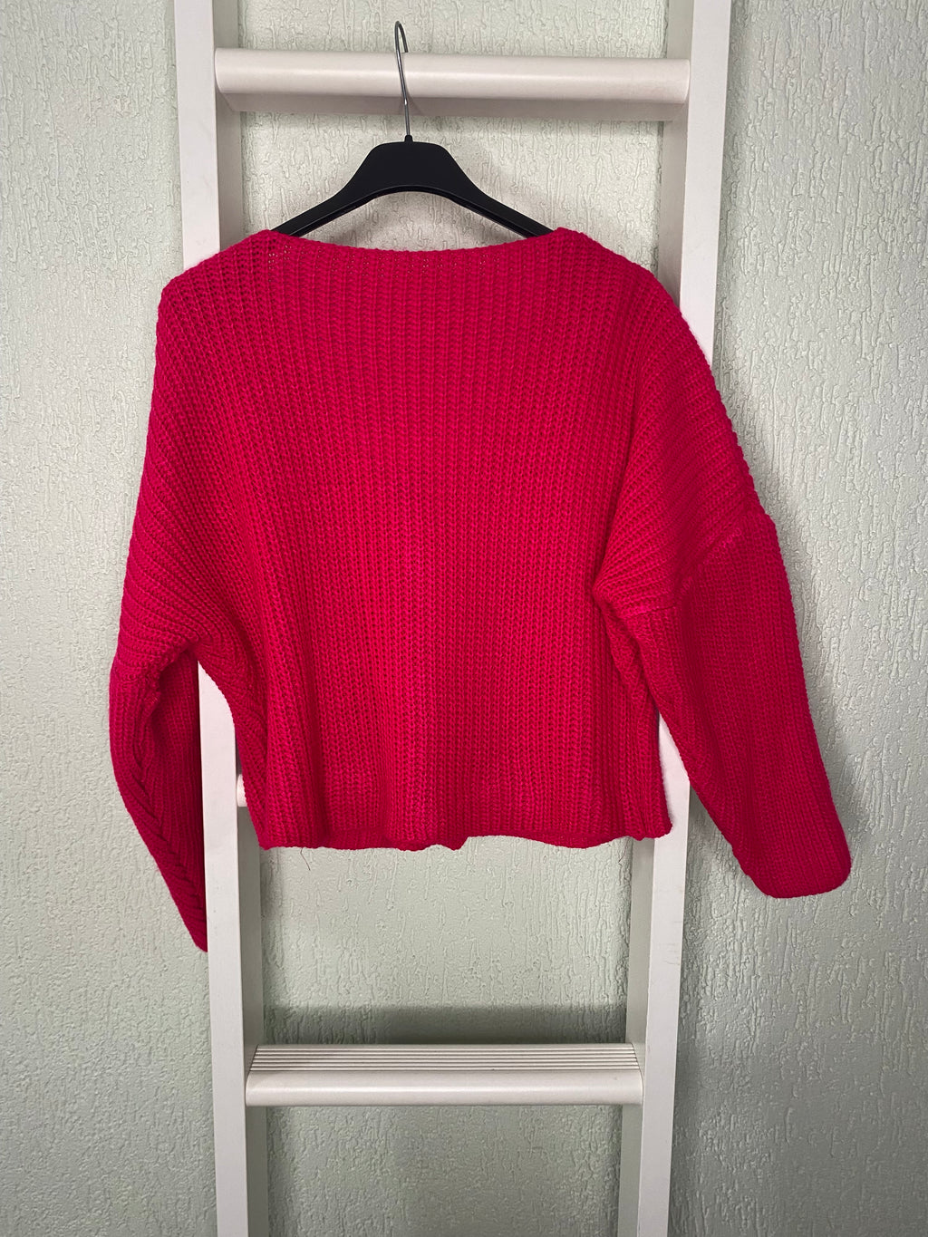 Cropped Strickjacke mit Knöpfen