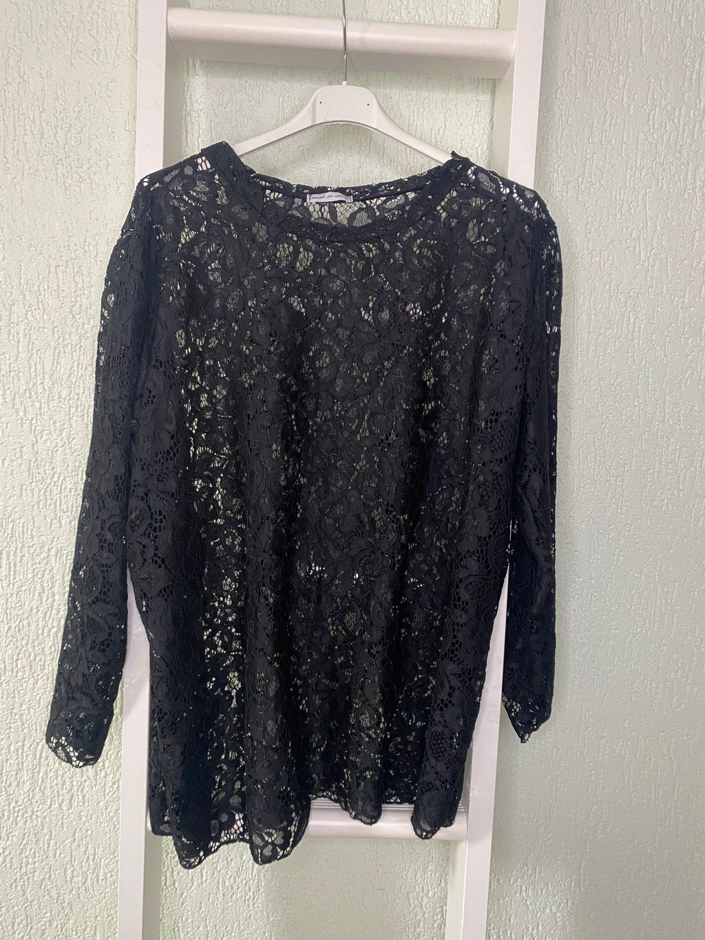 Langarmshirt aus Spitze