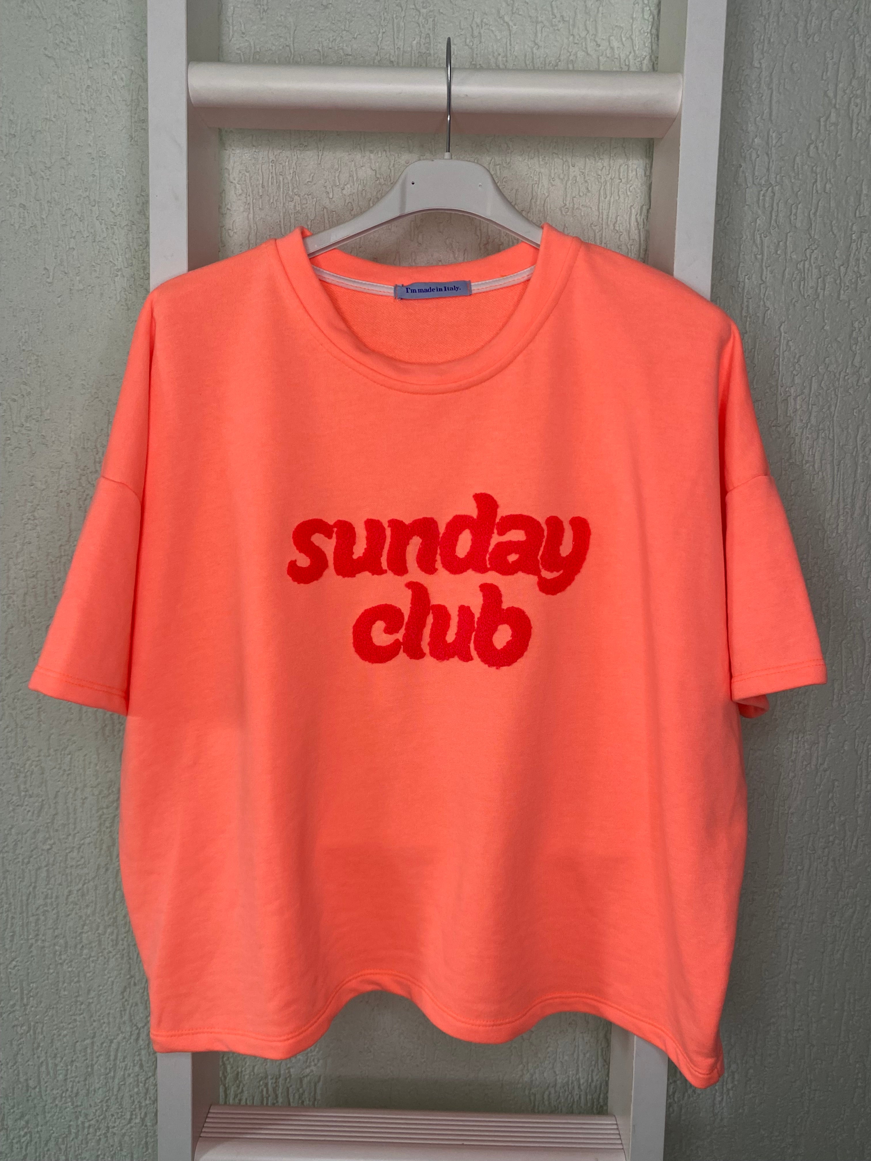 Oversize T-Shirt Damen „Sunday Club“